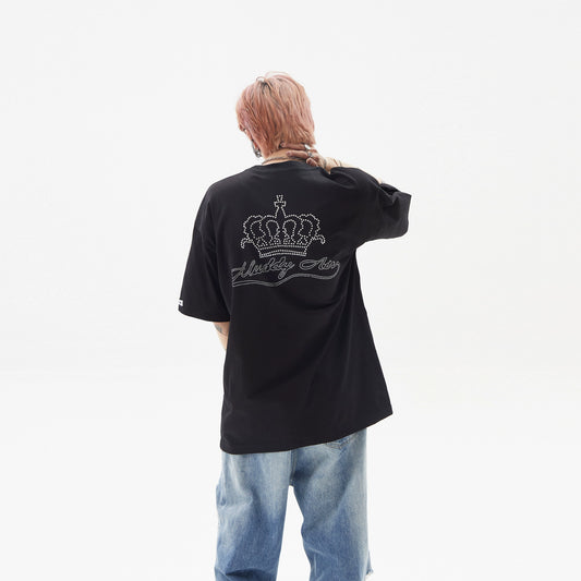Studs Design Short Sleeve Casual T-Shirt WN5910