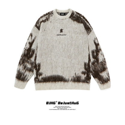 Graffiti Oversize Knit Sweater WN9833