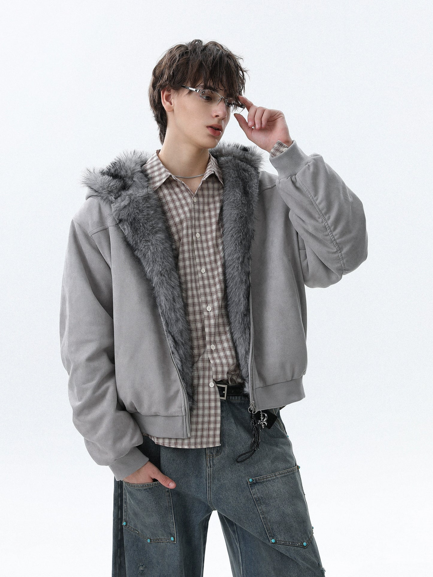 Reversible Thick Hooded Jacket WN22086