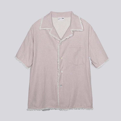 Graphic Print Fringe Design Short Sleeve Shirt WN19012