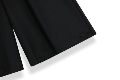 Wide Leg Pleats Half Trousers WN25967