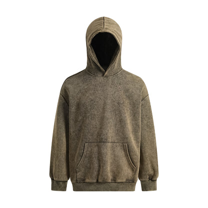 Wax Dye Fleece Lining Pullover Hoodie WN11476