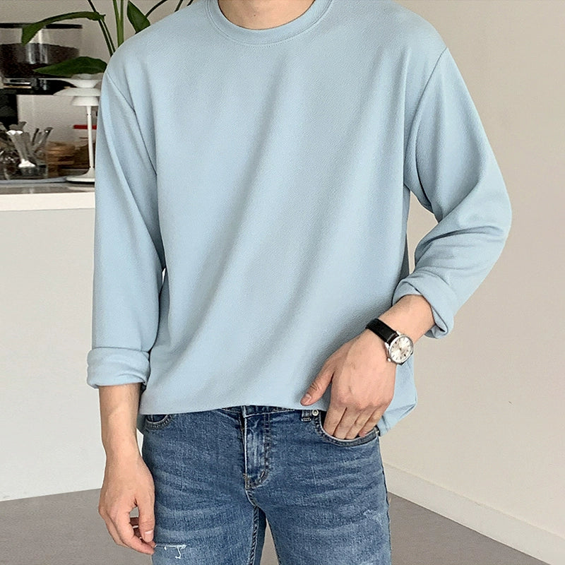 Round Neck Oversize Long Sleeve T-shirt WN6575