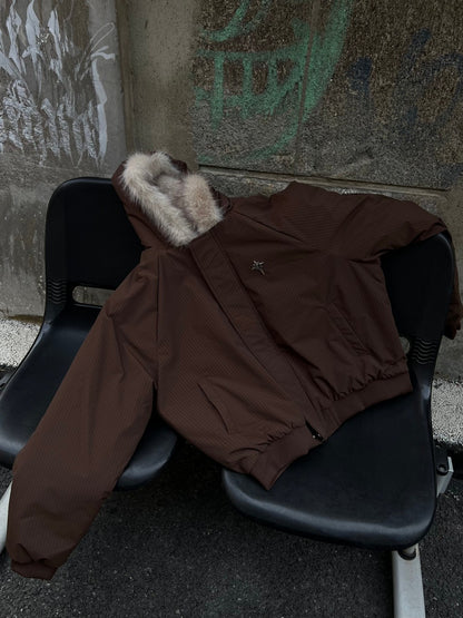 Fake Fur Hooded Padded Jacket WN28079