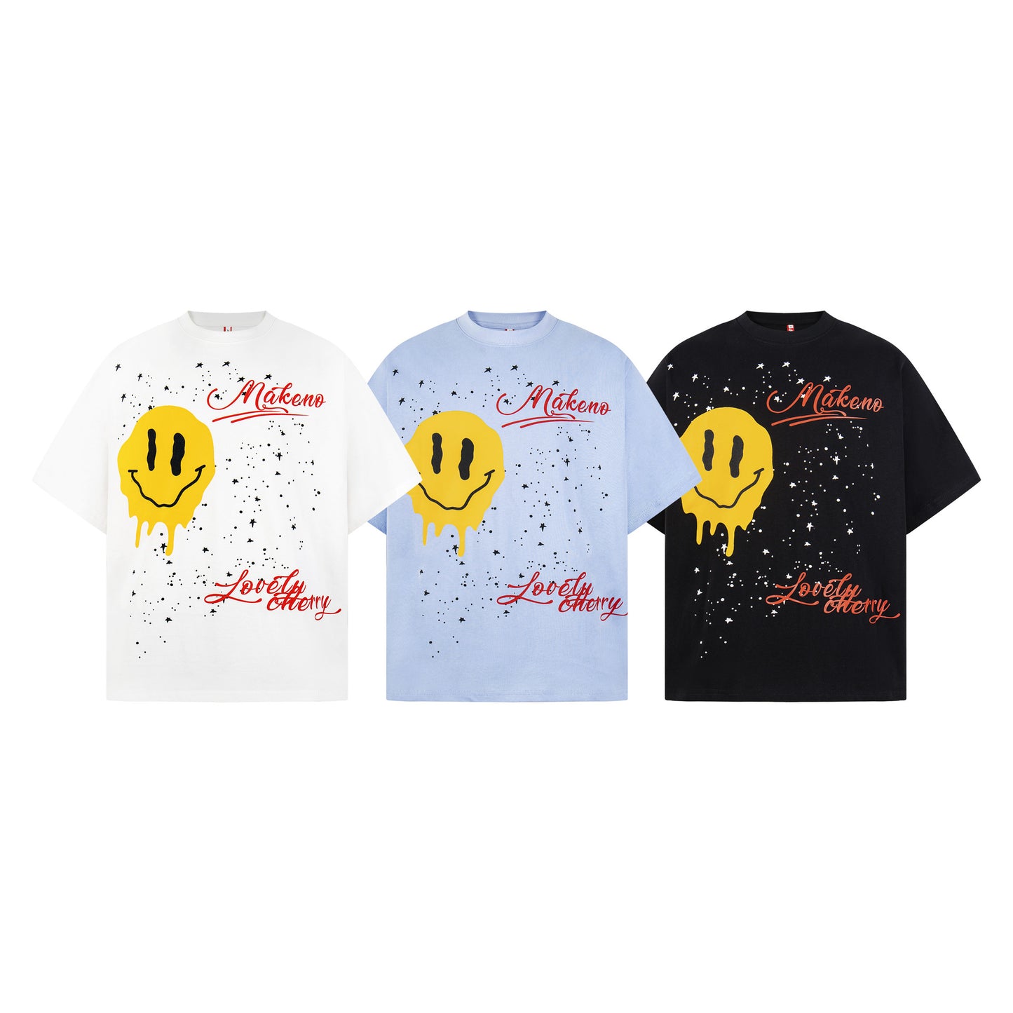 Smile Print Oversize Short Sleeve T-Shirt WN26062