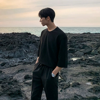 Solid Color Design Short Sleeve T-Shirt WN20229