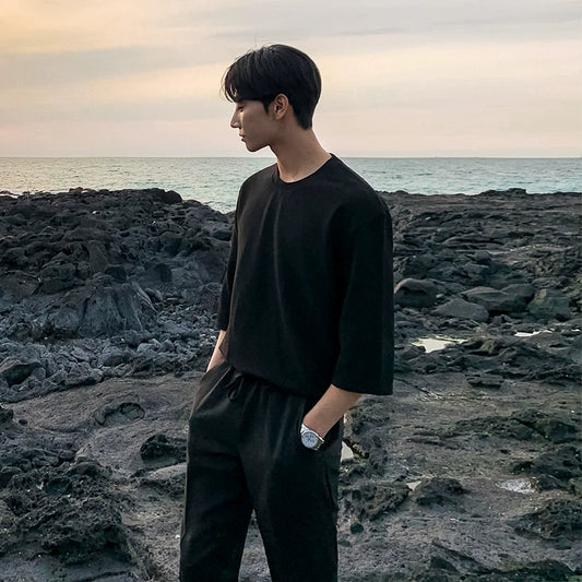 Solid Color Design Short Sleeve T-Shirt WN20229