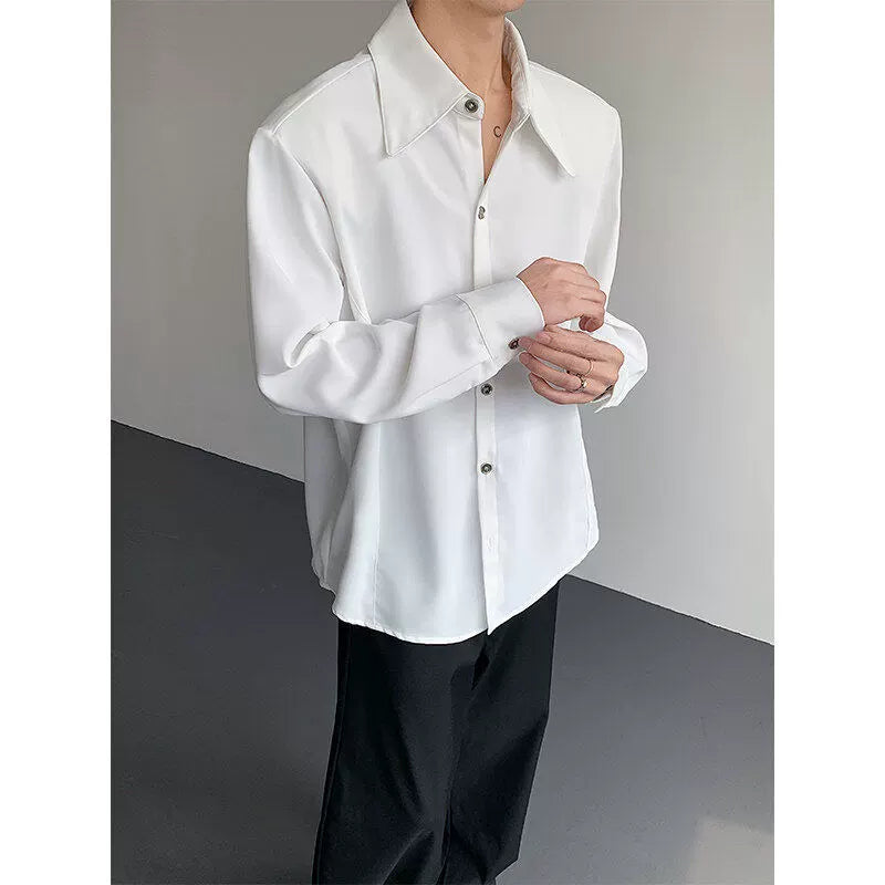 Plain Design Long Sleeve Shirt WN19282