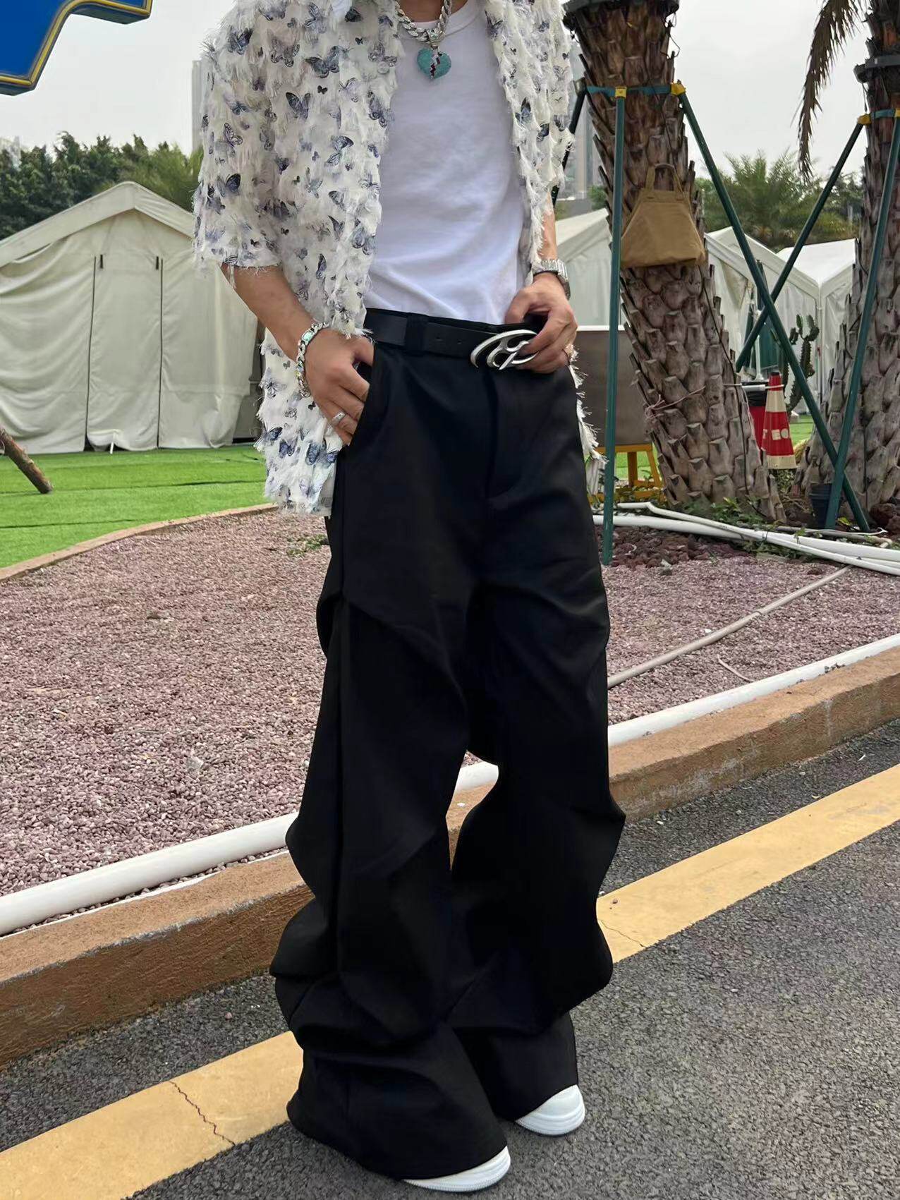 Extra Long Wide Leg Pants WN24118