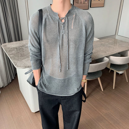 Lightweight Breathable Knit Sweater WN20471