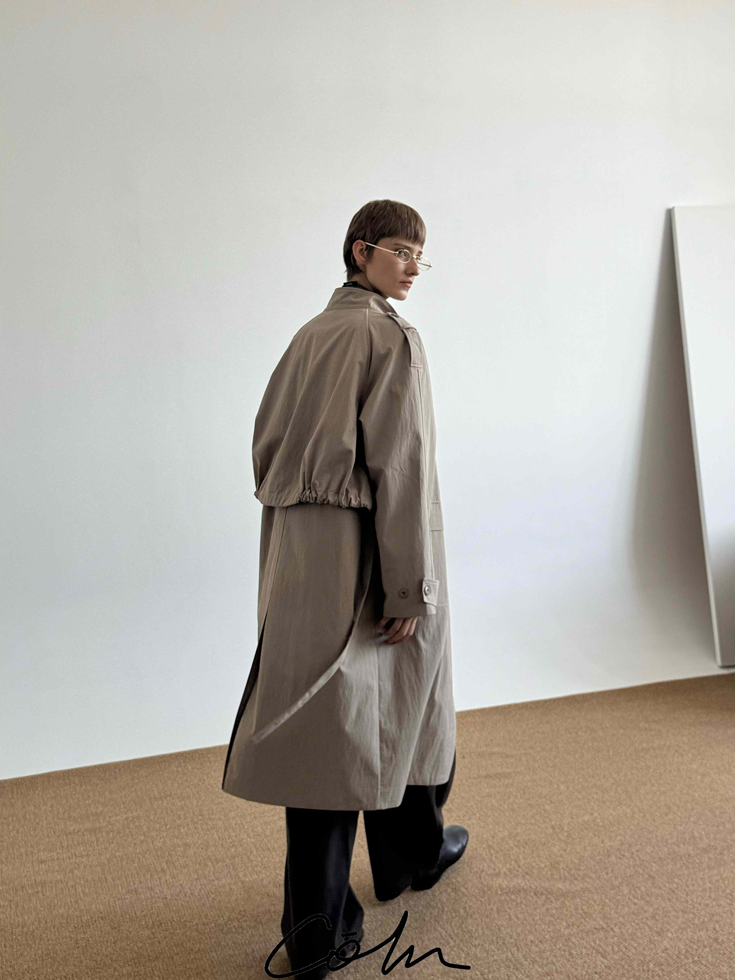 Fake Layered Back Flap Trench Coat WN21640