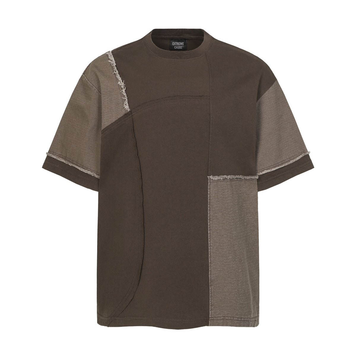 Raw Edge Panel Short Sleeve T-Shirt WN26954