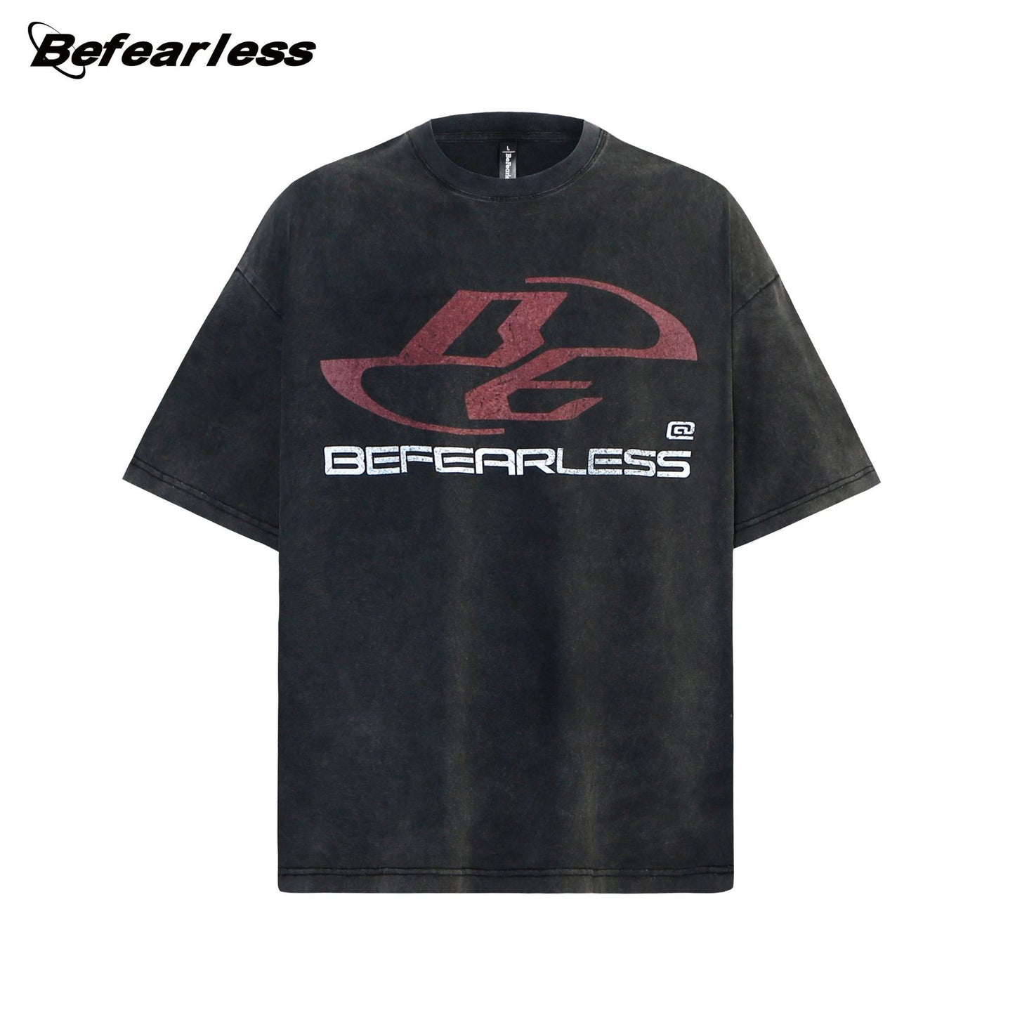 Washed Logo Print Oversize Short Sleeve T-Shirt WN26359