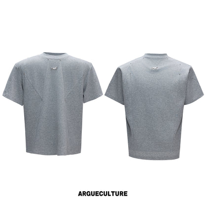 Deconstruction Rivet Shoulder Pad Boxy Short Sleeve T-Shirt WN26974