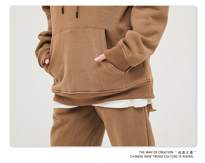 Fleece Lining Oversize Hoodie & Fleece Lining Sweatpants Setup WN9931