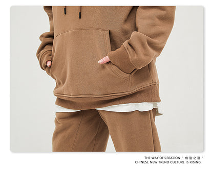 Fleece Lining Oversize Hoodie & Fleece Lining Sweatpants Setup WN9931
