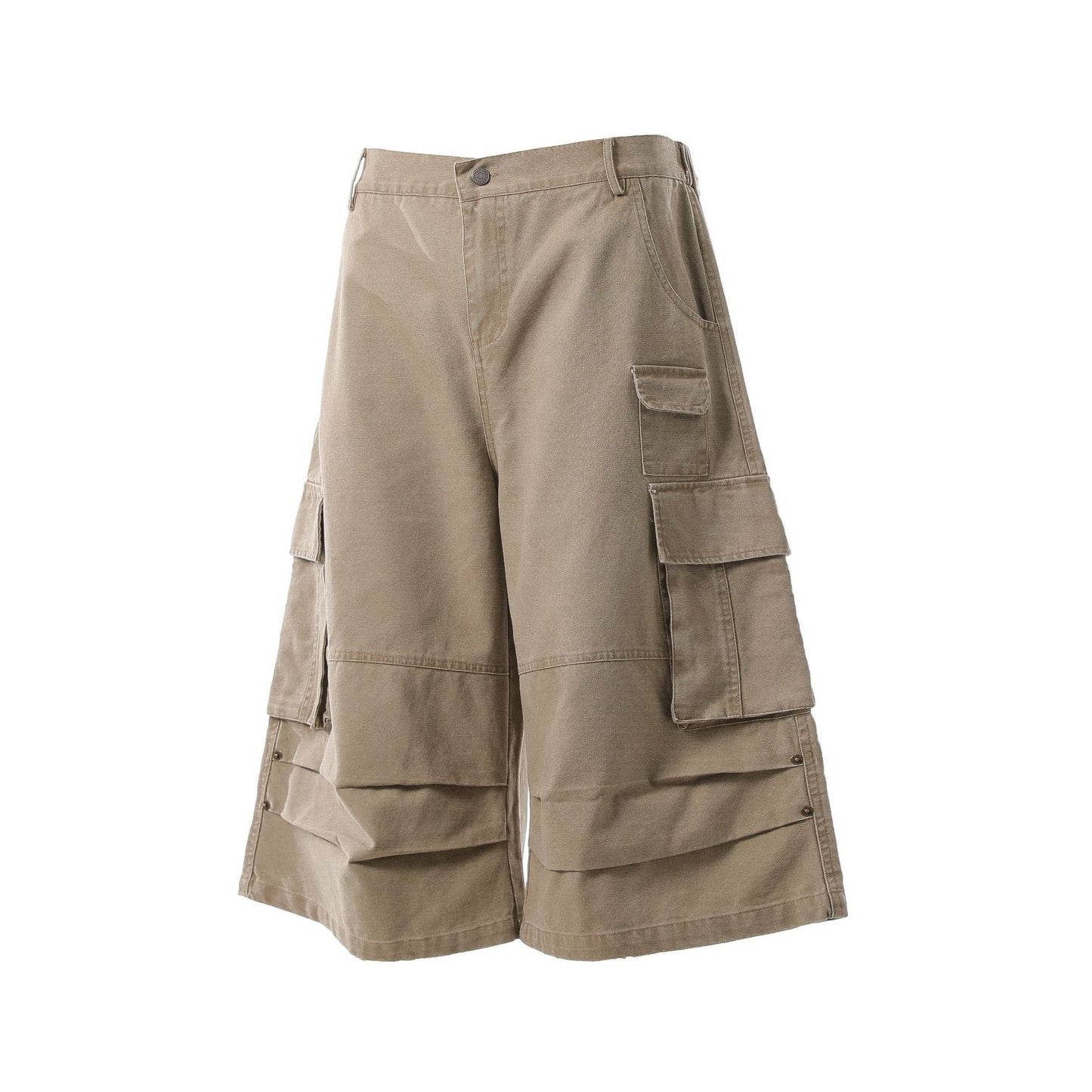 Washed Multi Pocket Cargo Half Pants WN25734