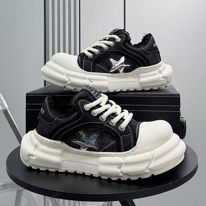 Round Toe Breathable Platform Height Increase Sneakers WN24794