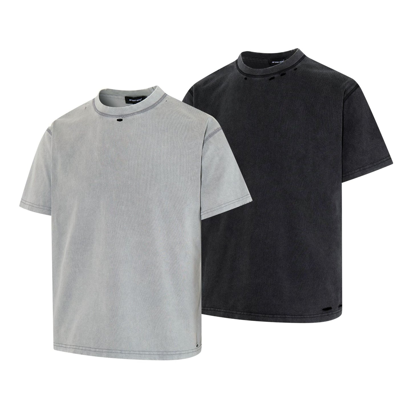 Washed Damage Short Sleeve T-Shirt WN25378