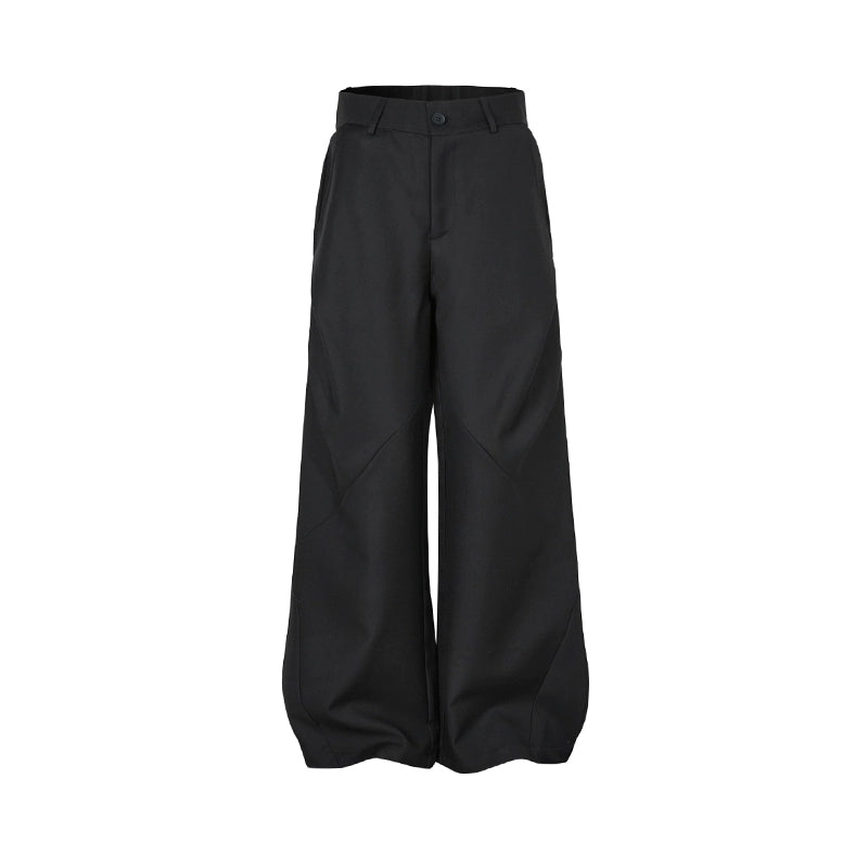 Pleats Diamond Cut Flare Trousers WN18625