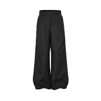 Pleats Diamond Cut Flare Trousers WN18625