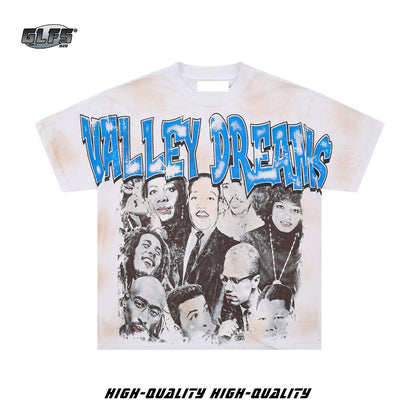 Graffiti Portrait Graphic Short Sleeve T-Shirt WN26421