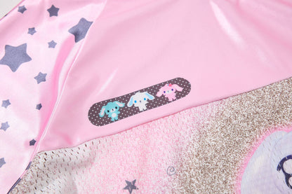 Cartoon Graphic Print V-Neck Short Sleeve T-Shirt WN25590