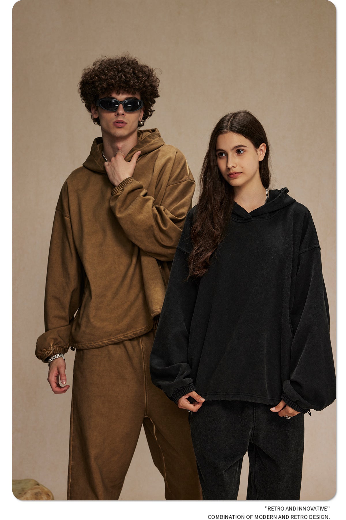 Oversize Drawstring Washed Hoodie WN9976