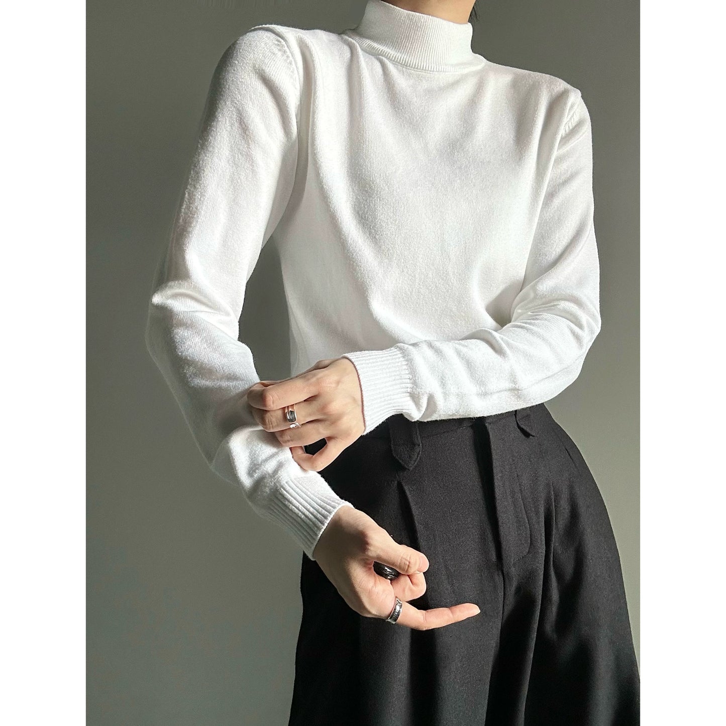 High-Neck Knit Sweater WN19654