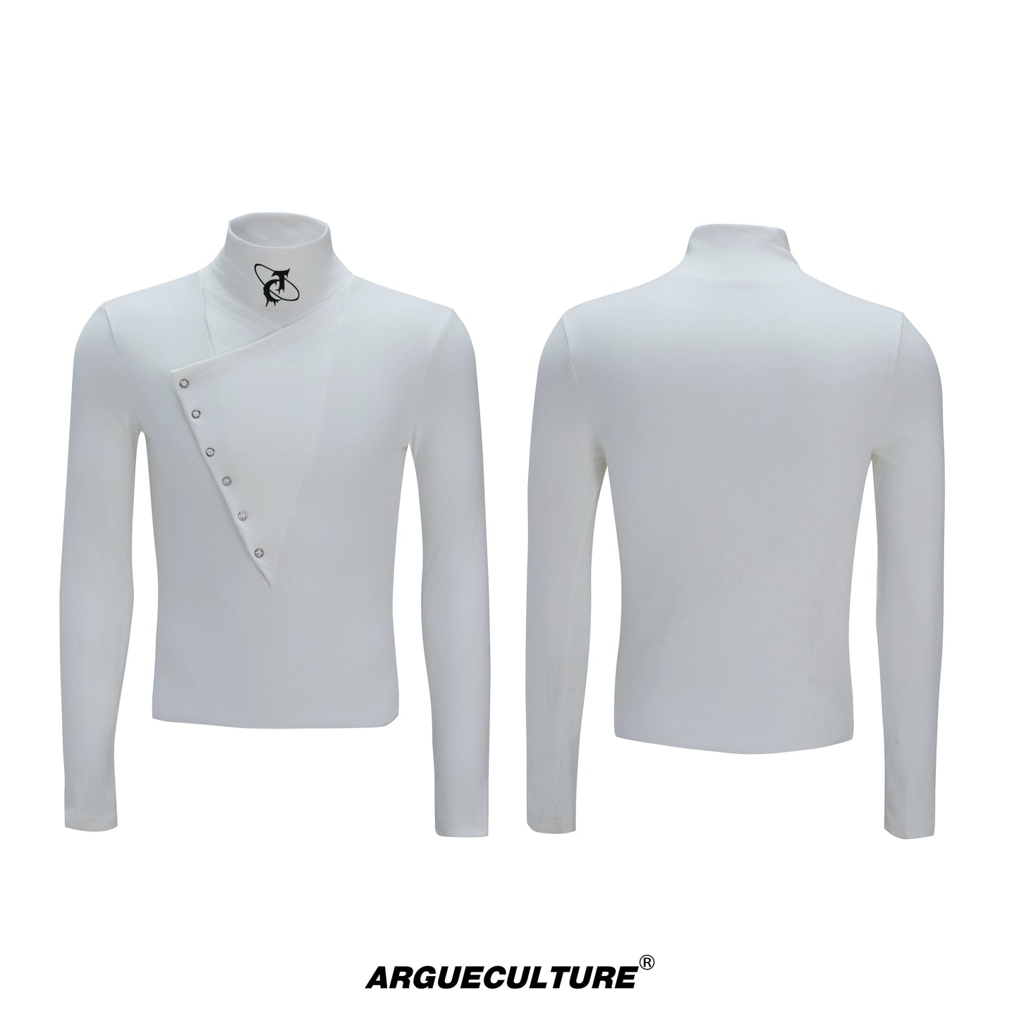 High-Neck Splice Thermal Long Sleeve T-Shirt WN22597