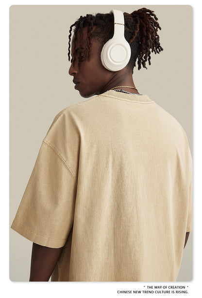 Washed Oversize Short-sleeve T-shirt WN6457