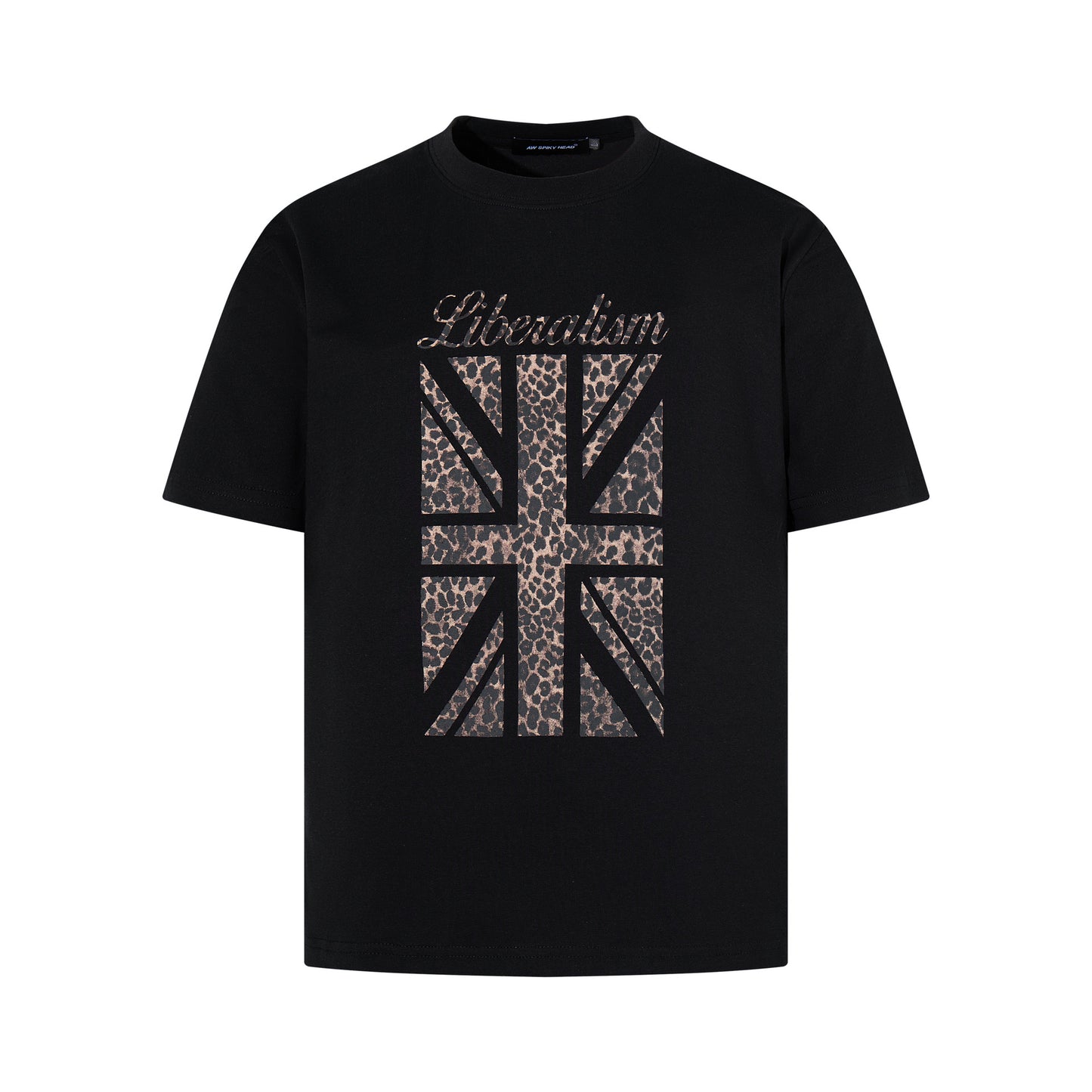 Leopard Print Flag Short Sleeve T-Shirt WN25620
