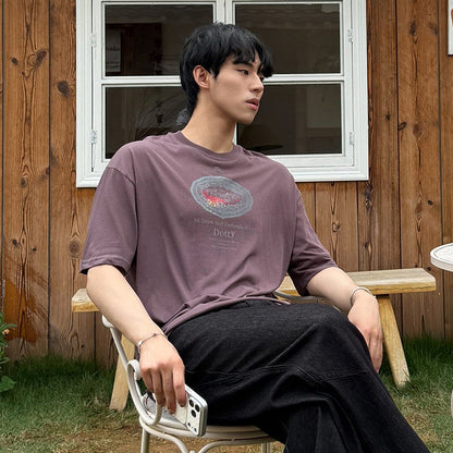 Graphic Letter Print Short Sleeve T-Shirt WN24982