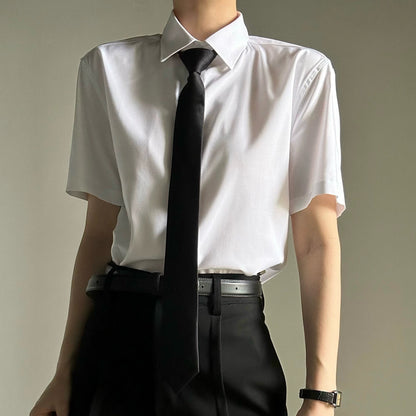 Plain Design Short Sleeve Shirt WN19660