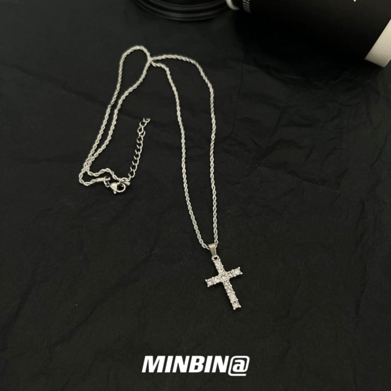 Full Rhinestone Cross Necklace WN19211