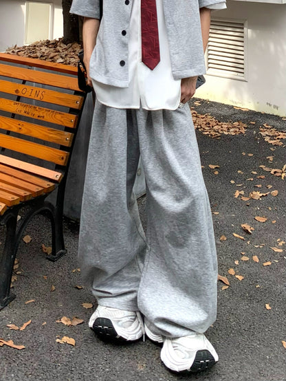 Hand-Beaded Short Sleeve Shirt & Wide Leg Sweatpants Setup WN19813