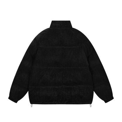 Letter Embroidery Stripe Puffer Jacket WN11494