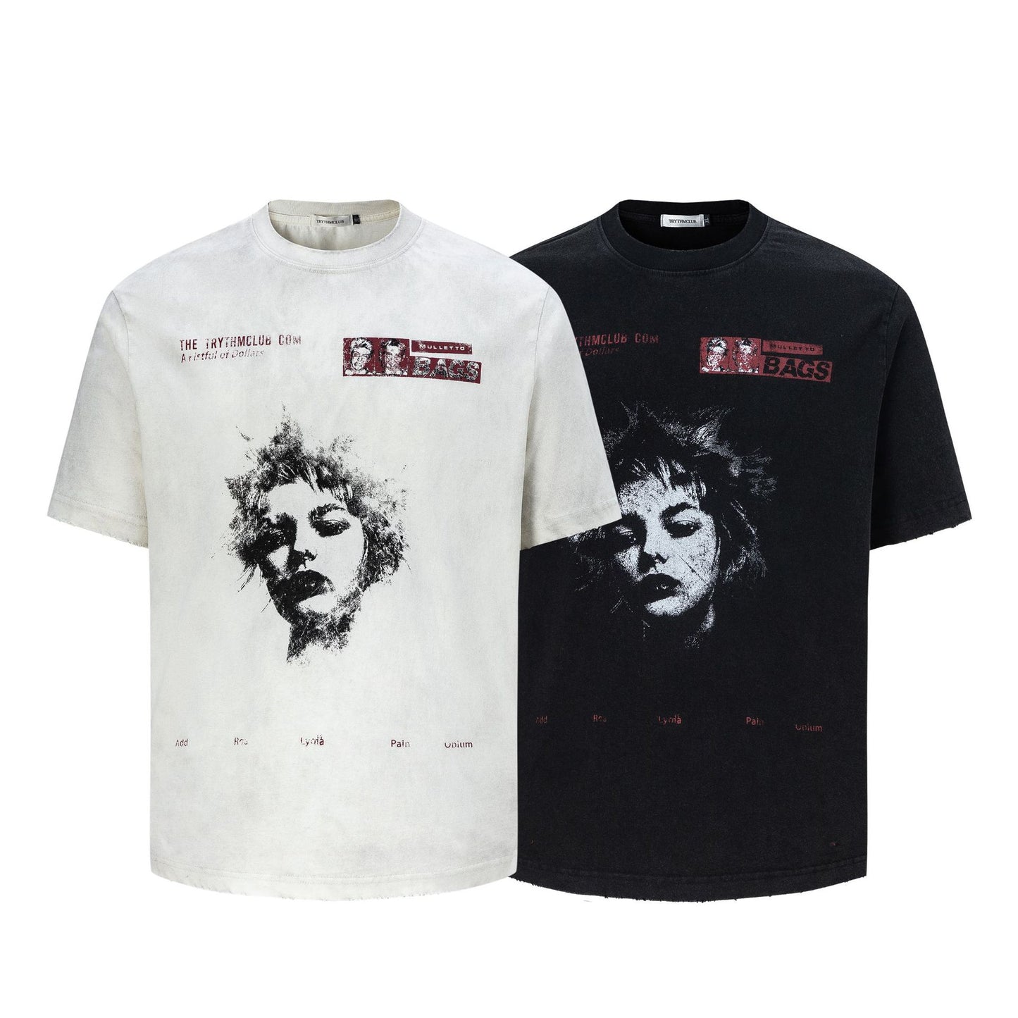 Paint Portrait Print Short Sleeve T-Shirt WN26026