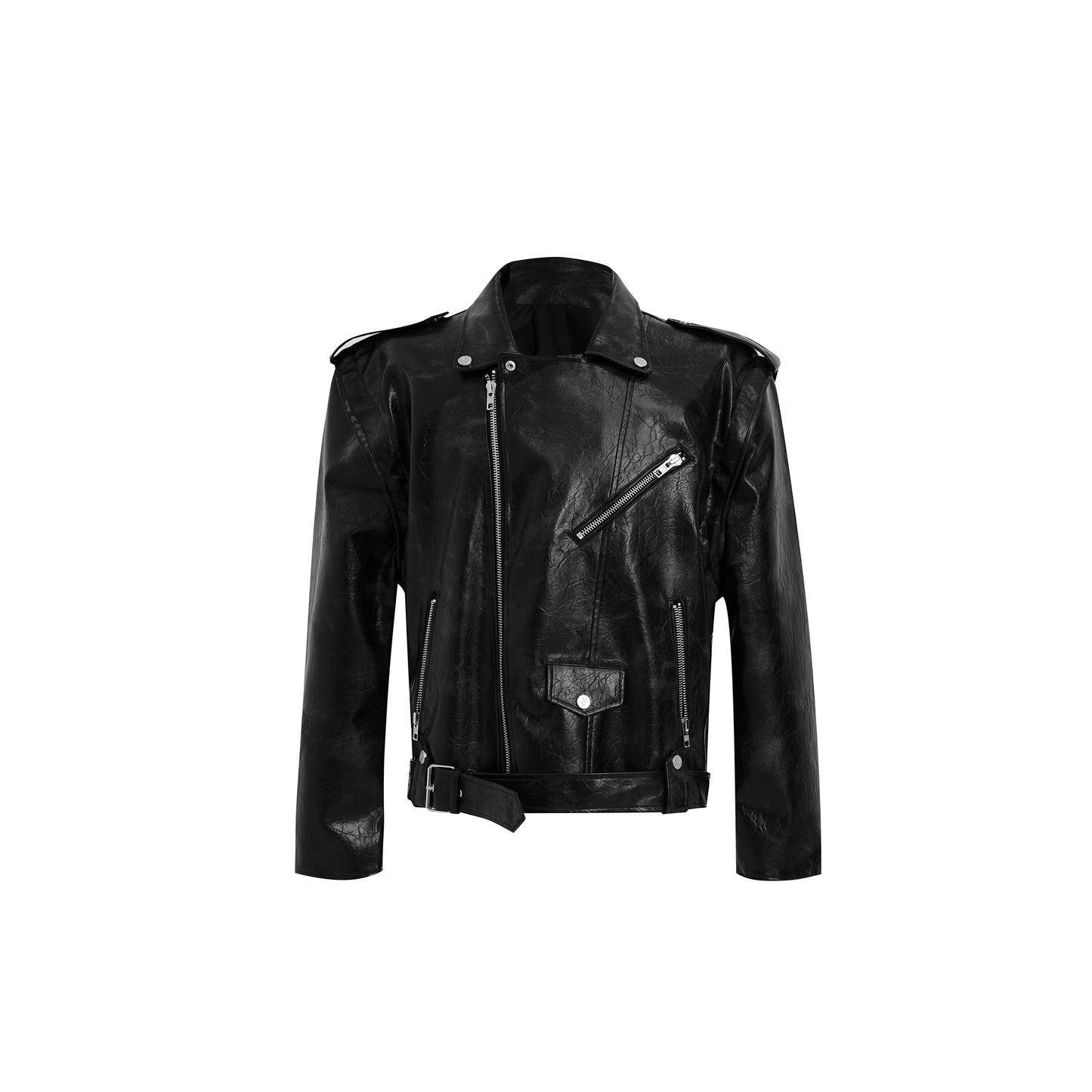 Detachable Sleeve PU Leather Jacket WN5609