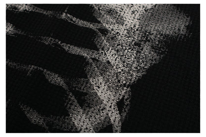 Waffle Skeleton Graphic Long Sleeve T-Shirt WN26491