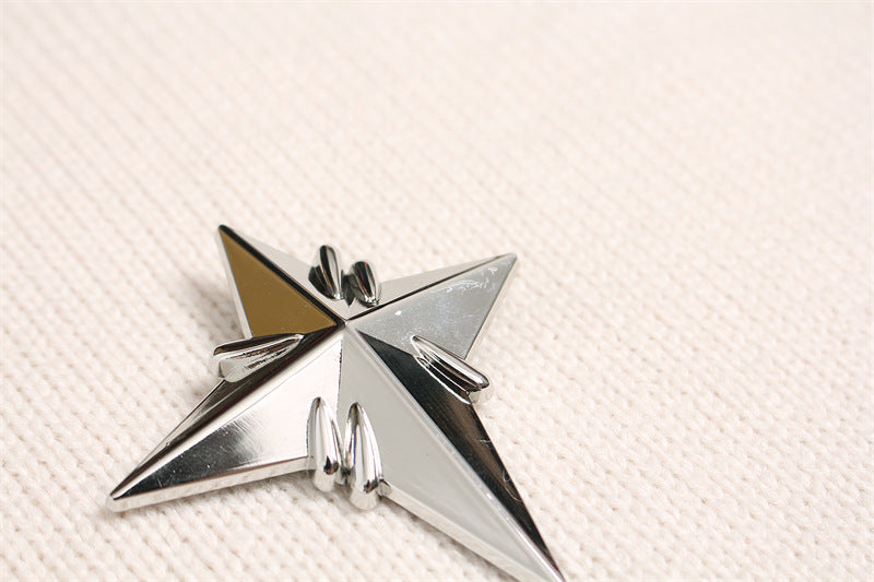 Damage Zipper Stand Neck Knit Cardigan WN11157