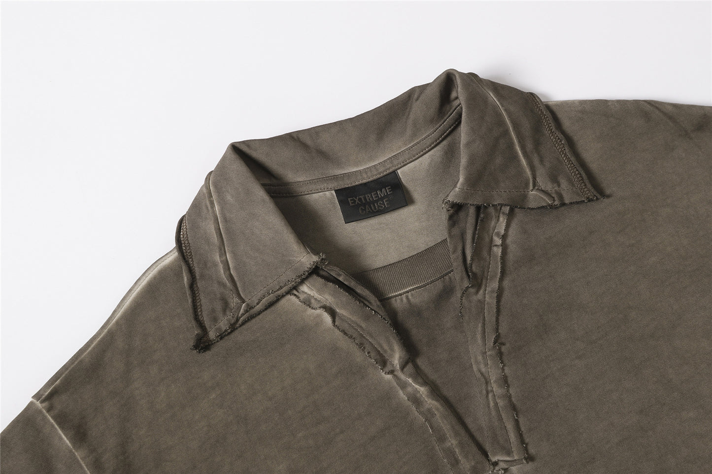 Raw Hem Panel Short Sleeve Polo Shirt WN26963
