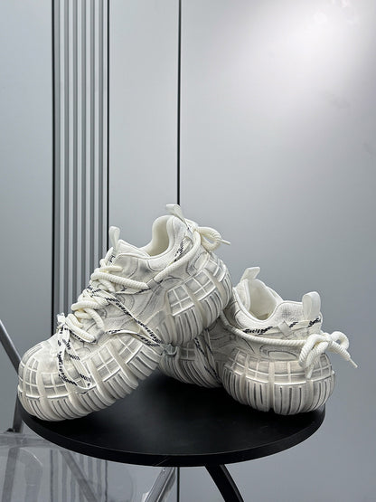 Tire-Sole Platform Lace-Up Sneakers WN24802