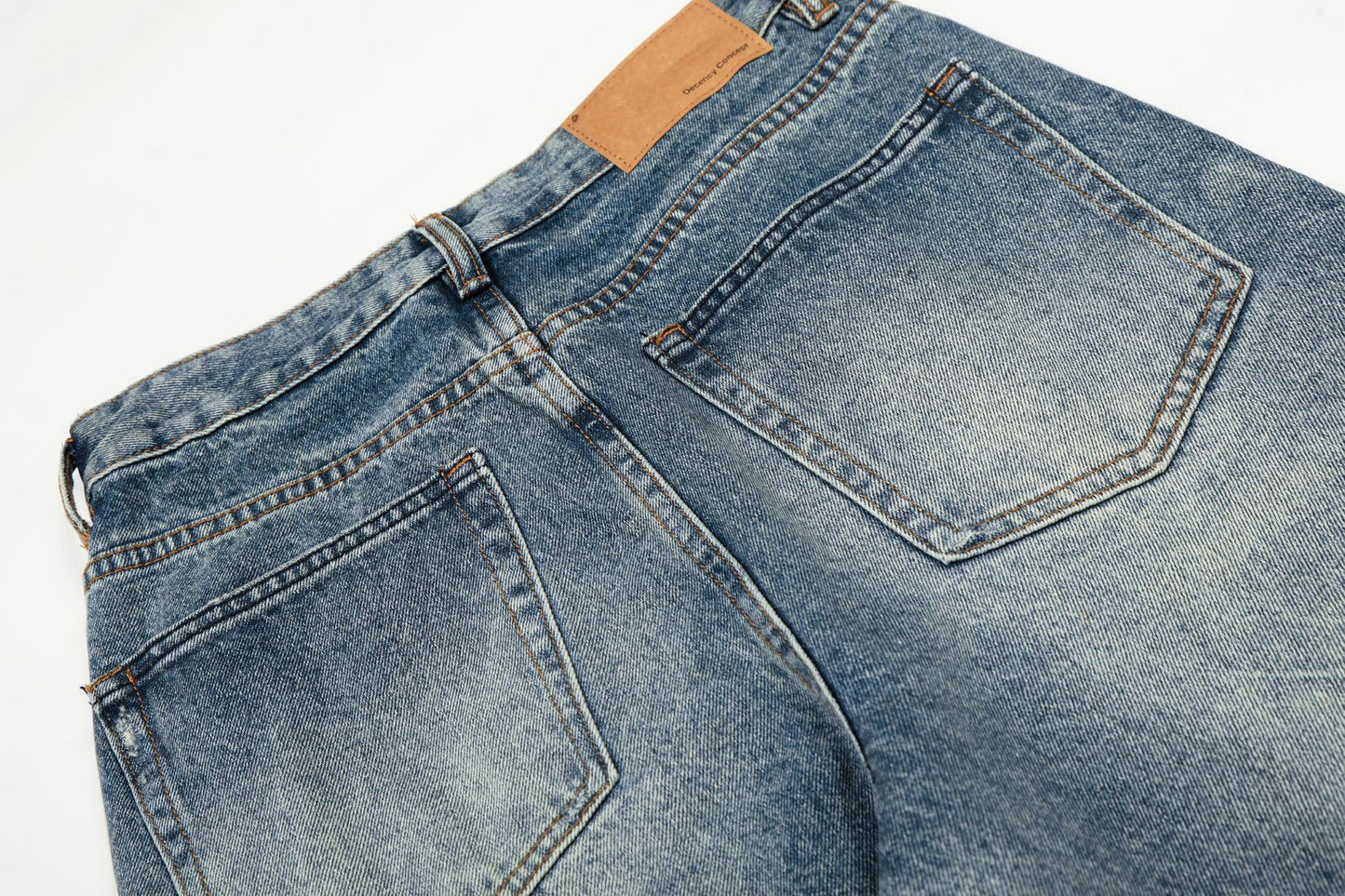 Paint Splatter Curved Denim Jeans WN26128