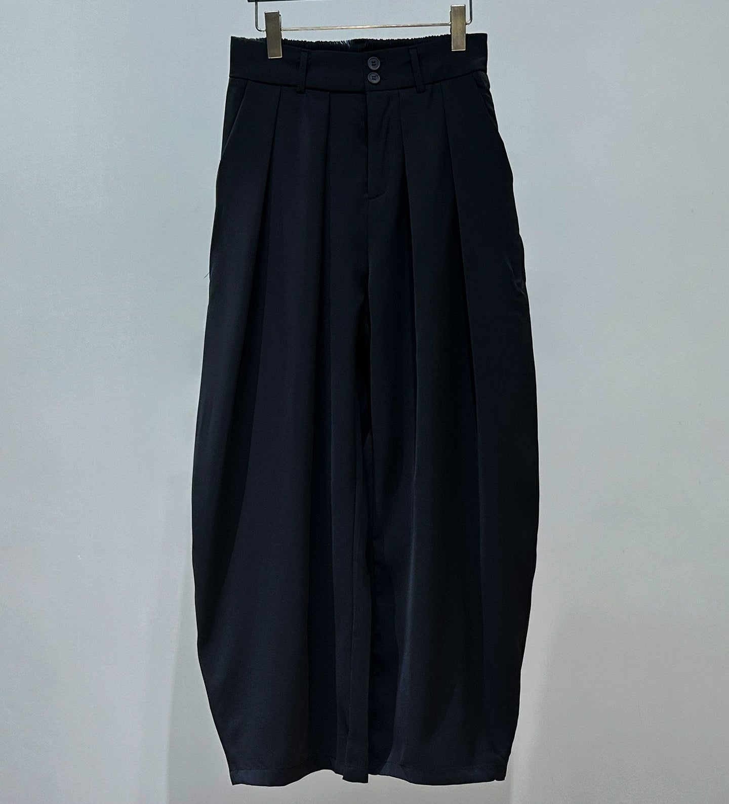 Curved Draped Wide Leg Trousers WN23885