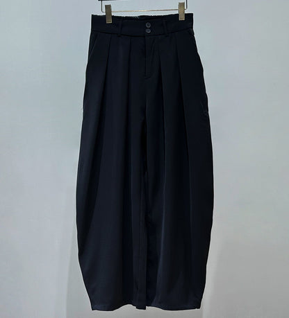 Curved Draped Wide Leg Trousers WN23885