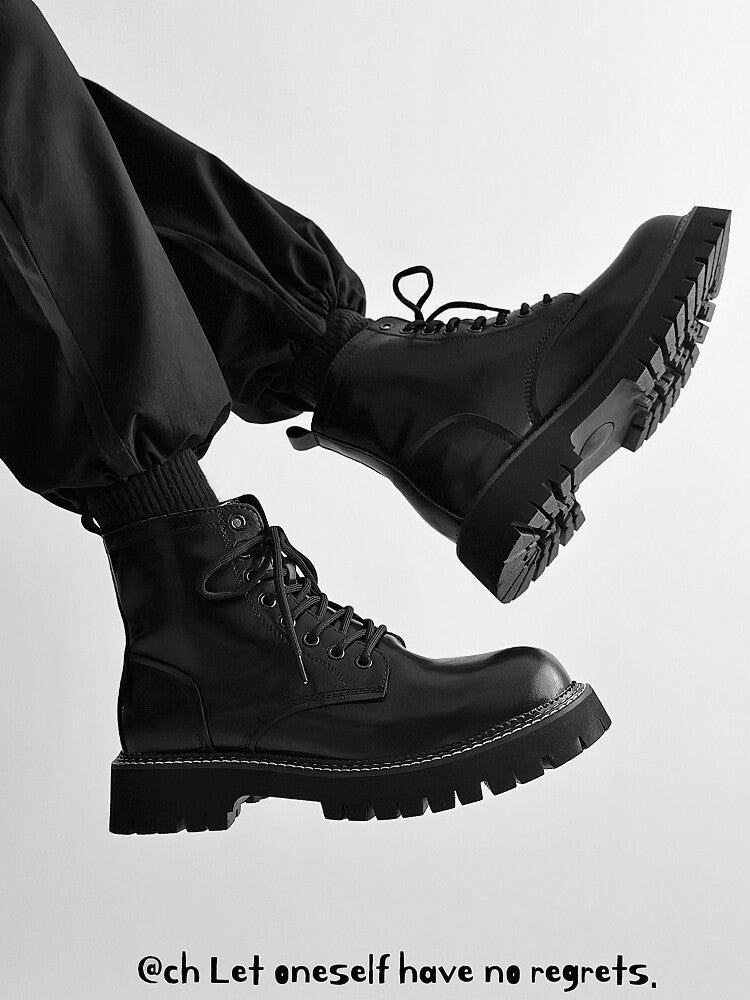 Chunky Lug Sole Platform Lace-Up Boots WN24555
