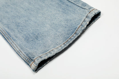 Washed Damage Flare Denim Jeans WN26068