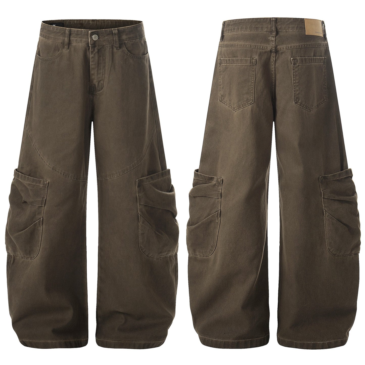 Deconstruction Multi Pocket Curved Cargo Pants WN25986