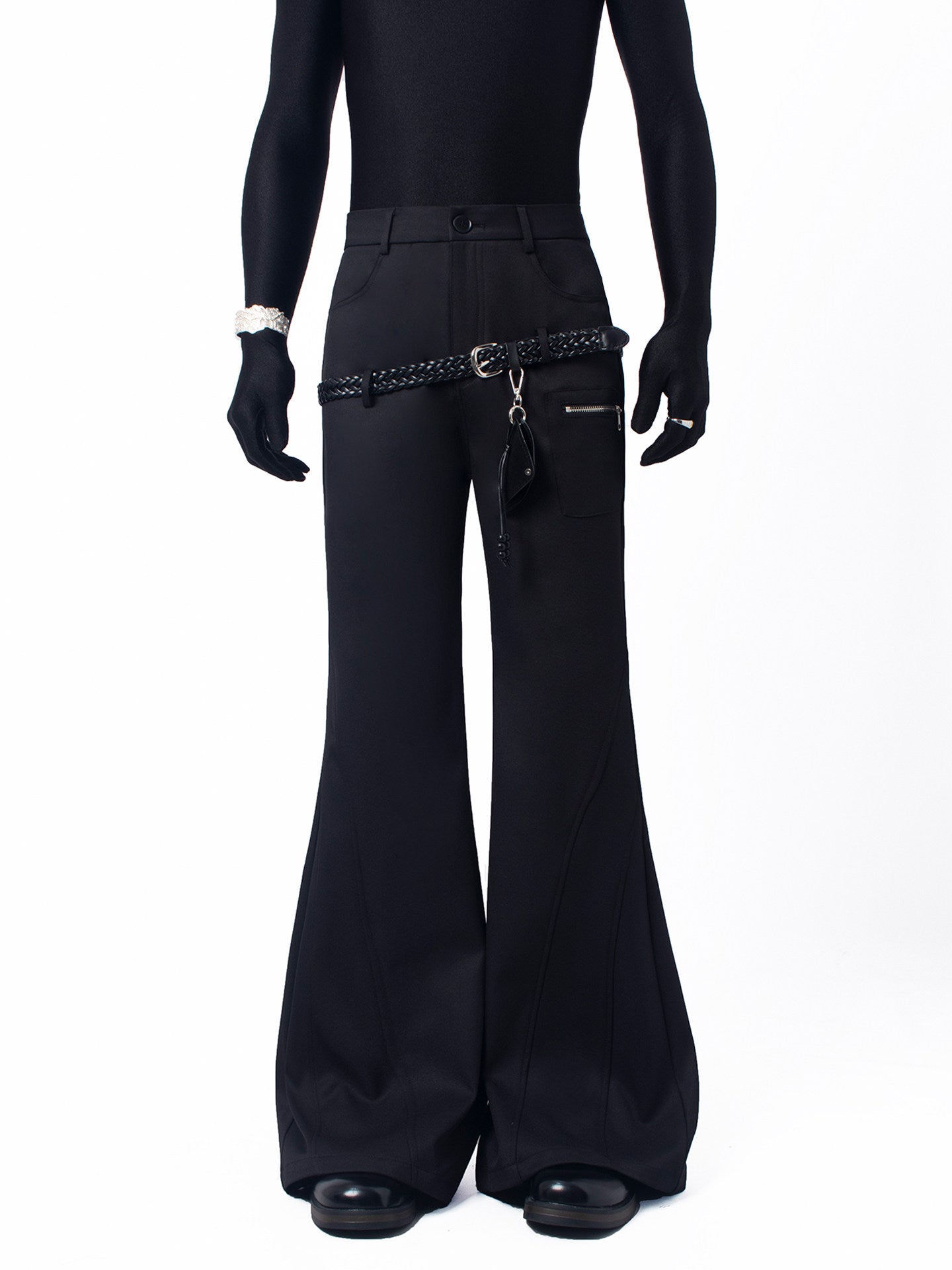 Belt Decor Flare Trousers WN23710